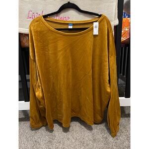 NWT Old Navy Gold Plus Size Long Sleeve Top Women's Size 4X
